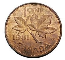 Canada 1 Cent 1981 Bronze Coin Elizabeth II C 494