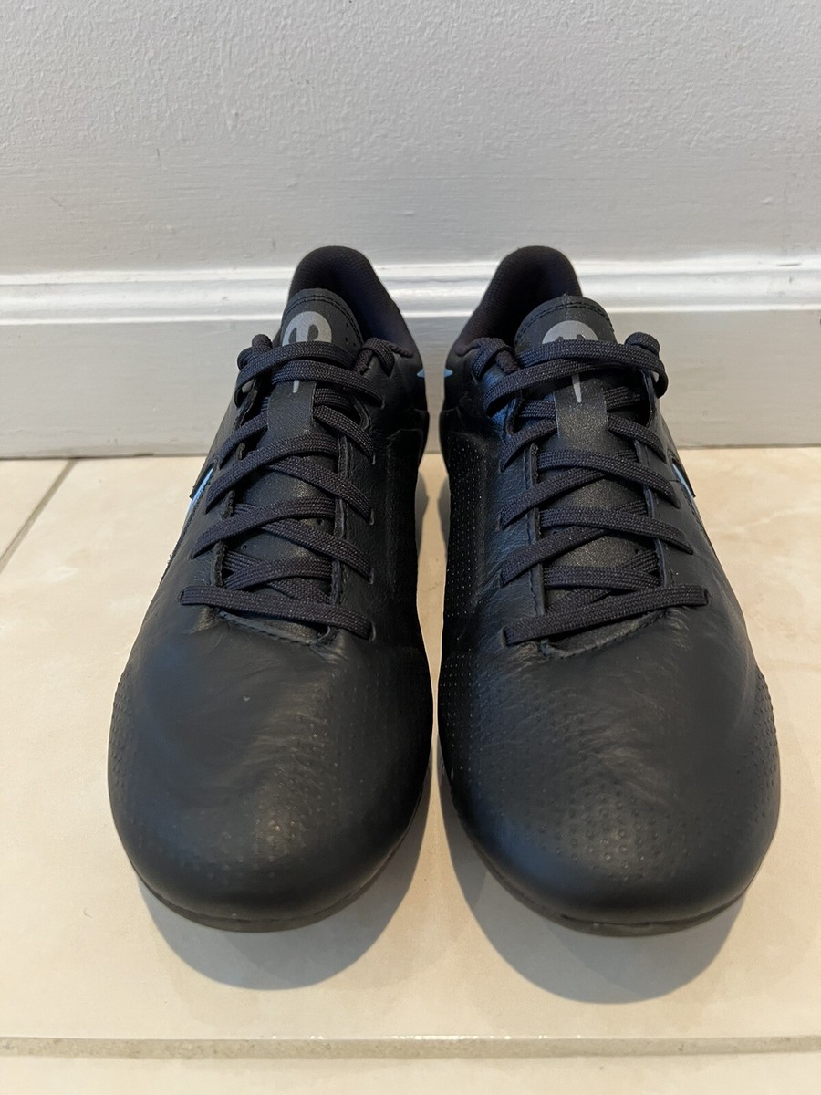 Nike Tiempo Legend 9 Academy FG Soccer Cleats Black/Blue Mens Sz 7