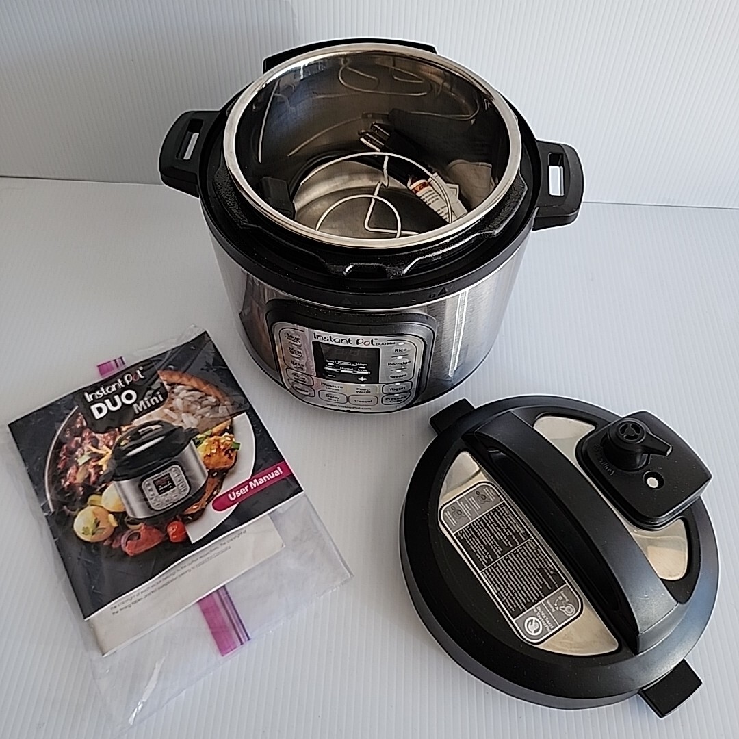 Instant Pot Duo Mini 3 Quart Stainless Steel 7-in-1 Pressure Cooker Steamer Rice-image