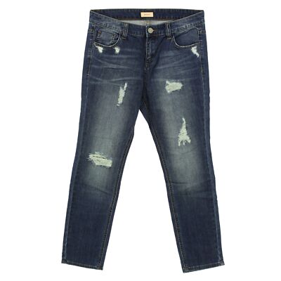  TRIANGLE 7/8 Damen Jeans Hose CURVY ANKLE Stretch blue destroy blau 27598