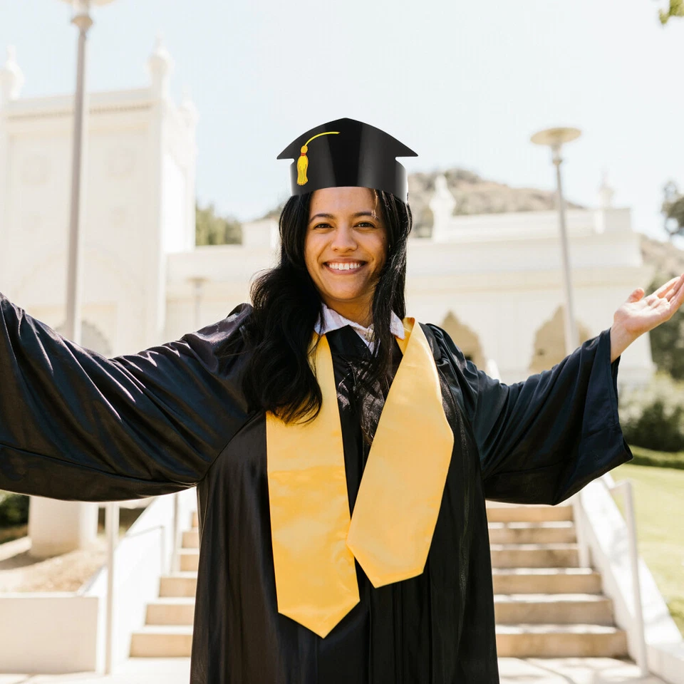12 piezas gorra de papel de graduación sombreros accesorios médicos decoraciones hágalo usted mismo sombreros para niños Foto 4 de 4