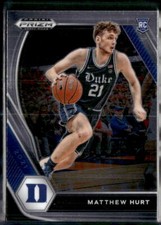 2021 Panini Prizm Draft Picks #34 Matt Hurt Rookie Duke Blue Devils