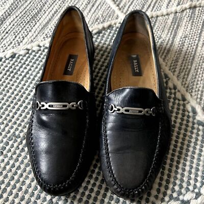 Bally black loafers
