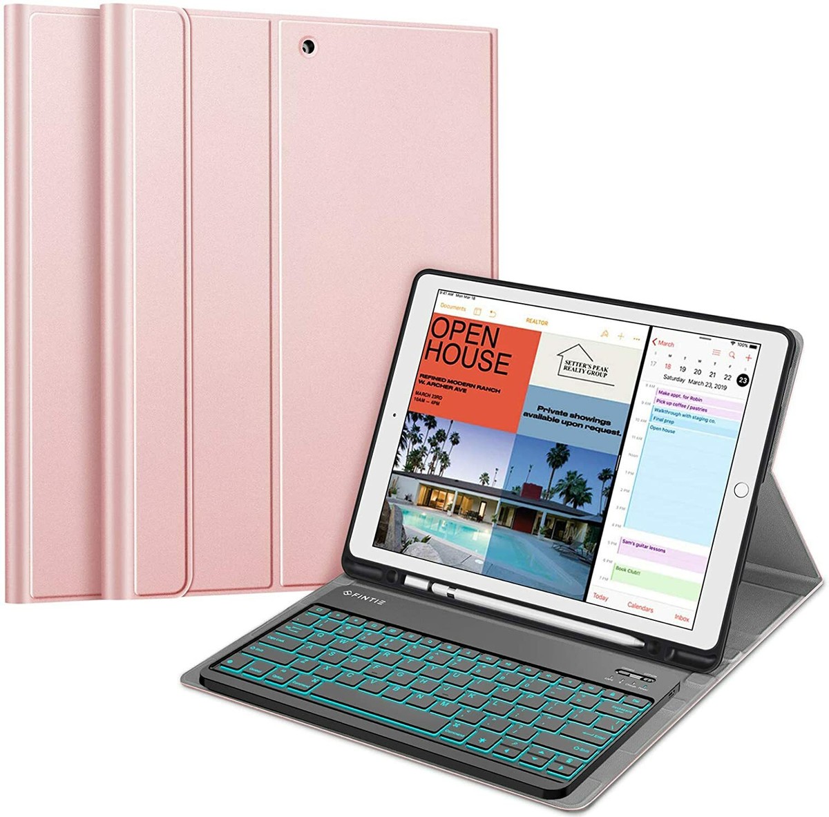 Color Backlit Keyboard Case For iPad Pro 2nd Gen 2017/1st Gen 2015  Cover