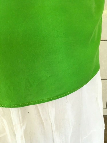 Mexican Oaxaca Blouse Hand Embroidered M/L Top Green Pavo Real Peacock Huipil - Picture 5 of 5