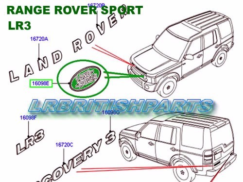 LAND ROVER FRONT GRILLE NAME PLATE RANGE R 4.0 4.6 DISCOVERY I II DAG100330 NEW - Picture 4 of 6