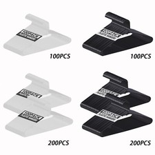 100/200 Pack Plastic Clothes Hangers with Hooks Shirt Suit Hanger Black/White