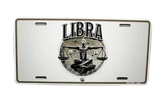 ZODIAC LIBRA HOROSCOPE ASTROLOGY METAL CAR NOVELTY LICENSE PLATE AUTO TAG