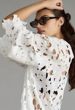 NWT 4 Our Dreamers Floral Eyelet Dress/Kaftan Size Large L Beach Cover up