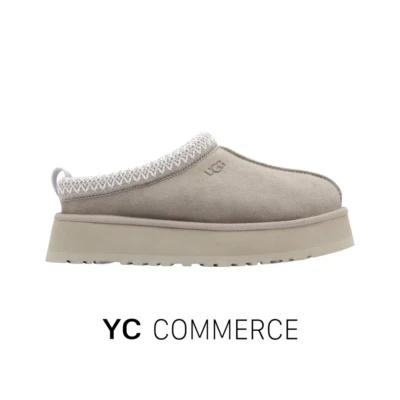 UGG Tazz Slipper W Pumice 1122553-PMC Grau Pantoffel Hausschuh Plateau