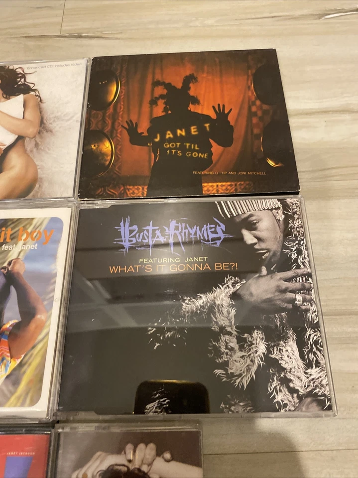 Janet Jackson 4 Import CD & 2 Cassette LOT All For You Feel It Boy Control Janet - Image 3 of 4