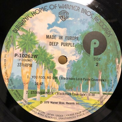 【PROMO】Deep Purple Made In Europe OBI J DEEP PURPLE / MADE IN EUROPE LP w/ OBI Insert Orig JAPAN ISSUE P