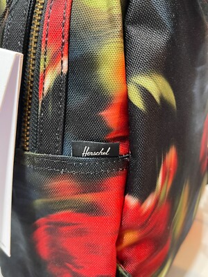 Herschel Supply Co. Mini Nova Backpack Blurry Roses Red/Black Gold Hardware HERSCHEL Nova MINI BACKPACK School Bag BLURRY ROSES Red  main image 3