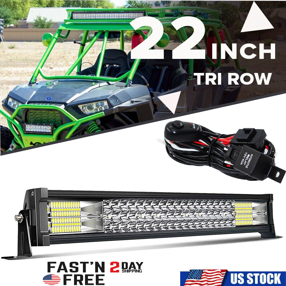 OEDRO LED Light Bar 22 Inch 479W 52690LM Tri-Row Spot Flood Combo Led Work Li - Foto 9