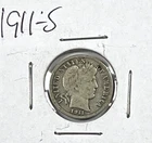 1911-s Barber Dime : Fine +