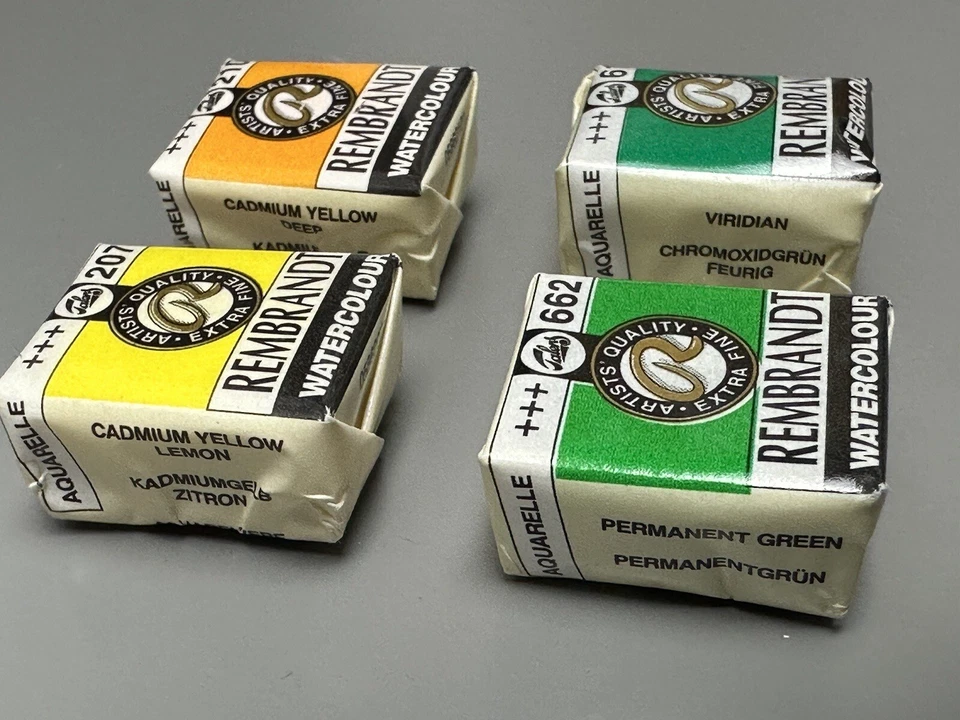 Juego de acuarela Rembrandt: cuatro medias sartenes de acuarela profesional Royal Talens Foto 2 de 4