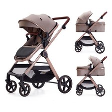 2 in 1 Baby Stroller, Newborn Infant Toddler Convertible Pram Stroller for 0-36