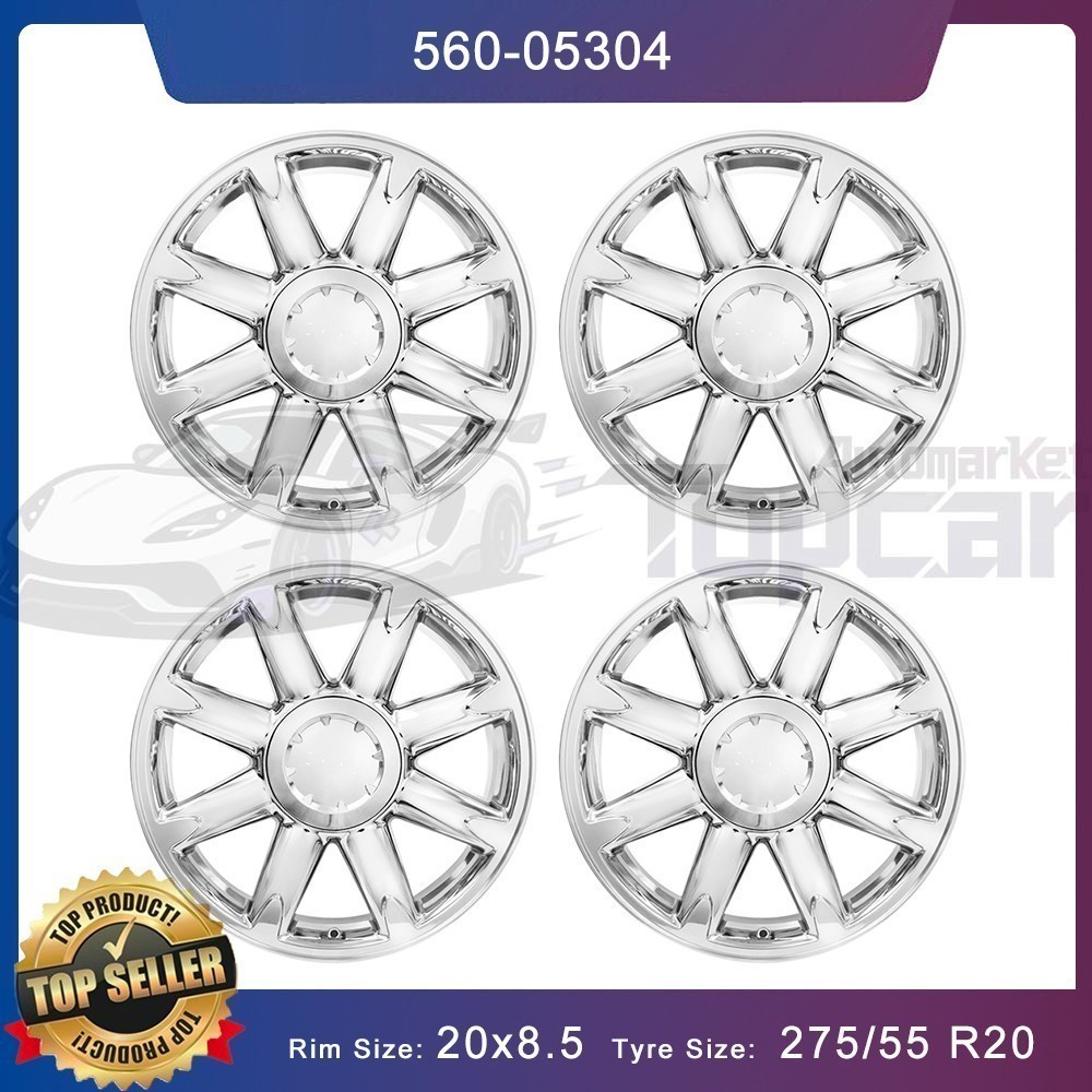 20x8.5 Wheel 4 Fits Chevrolet Silverado Sierra Denali Chrome GMC Truck Rim🔥5304