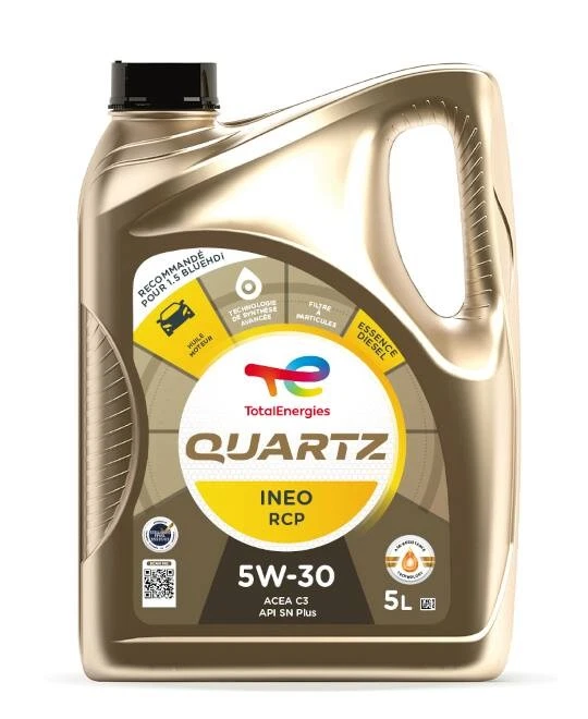 TotalEnergies 231089 Quartz, INEO RCP Huile moteur 5W30, 5L - Photo 1/1