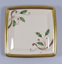 Lenox HOLIDAY NOUVEAU GOLD Porcelain Square Accent Luncheon Plate
