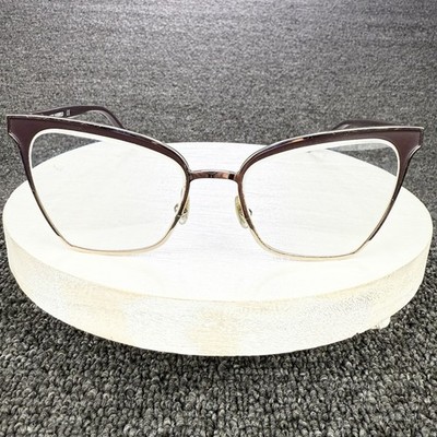 Karl Lagerfeld Eyeglasses Frame KL308 540 Brown Gold Square Semi-Cat 54-17-140