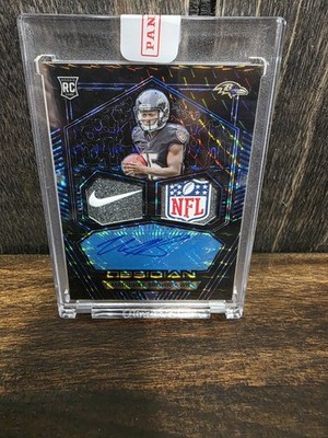 2019 Marquise Brown  Obsidian RPA 1/1 Ravens Rookie NFL Shield And Nike Swoosh