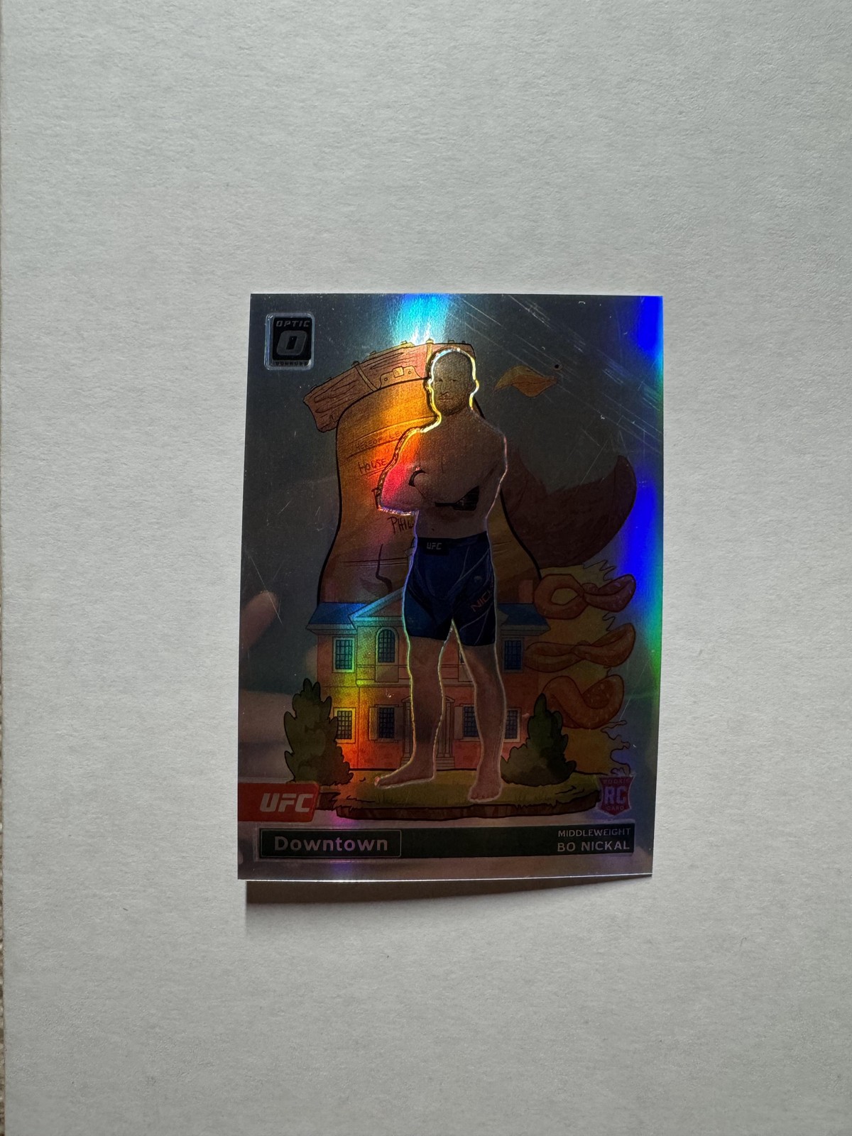 Bo Nickal 2023 Panini Donruss Optic UFC #5 Downtown Prizm Silver RC Rookie Card