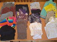 Lotto stock x mercatino abbigliamento donna maglie vestiti USATO tg S/M 19pz