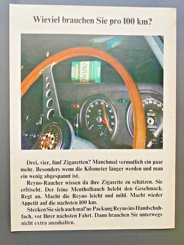 Reyno Jaguar E-Type Cockpit Instrumente Lenkrad 1966 Vintage Ad Werbung Reklame