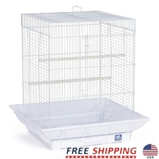 Clean Life Bird Cage W/ Integrated Seed Guard Removable Tray Perches Cups New