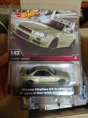 2024 Hot Wheels Premium 1:43 Scale NISSAN SKYLINE GT-R (BNR34) VSPEC II Nur With