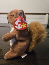 - "Nuts" the Squirrel - Ty Beanie Baby 1996 - Vintage Plush Toy