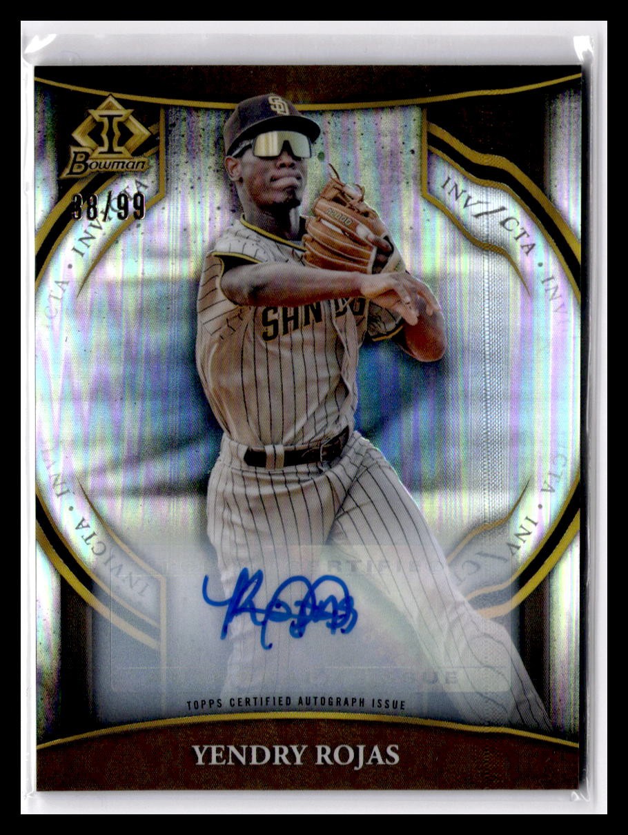 2023 Bowman #BI-19 Yendry Rojas Bowman Invicta Autographs #/99