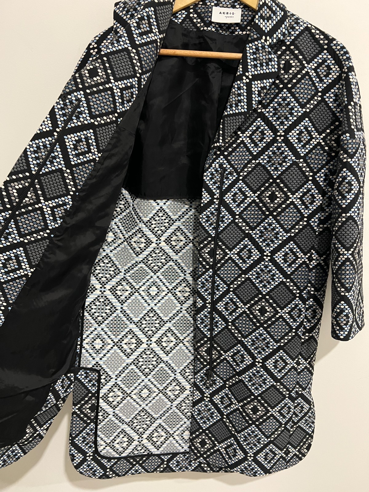 AKRIS Multicolor Geometric Patterned Coat Jacket … - image 5