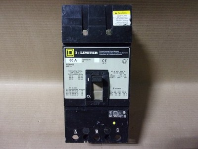 SQUARE D FI FI36060 3 POLE 60 AMP 600V I-LIMITER Circuit Breaker AK