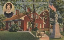 Jennie Wade House Monument,Gettysburg,PA Tichnor Adams County Vintage Postcard