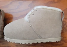 NEW Women's UGG Pump Lace Up Suede Ankle Boots Faux Fur size 6