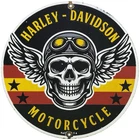 VINTAGE HARLEY DAVIDSON MOTORCYCLES PORCELAIN DEALERSHIP SIGN GAS OIL QUALITY