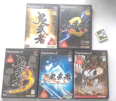 Lot 5 PS2 Onimusha 1 2 3 Dawn of Dreams Castlevania Japan Spiel CAPCOM