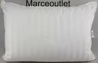Blue Ridge 500 Thread Count Damask Stripe TWO KING Pillows White