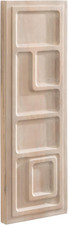 Yuvan Decorative Carved Wall Art Plaque, 13 X 36, Light Natural, Modern Hand Car