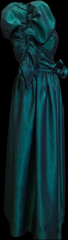 Vestido Loralie Hunter Verde Victoriano Hombro Descubierto Manga Abullonada Caprichoso Cuento de Hadas M Foto 3 de 4