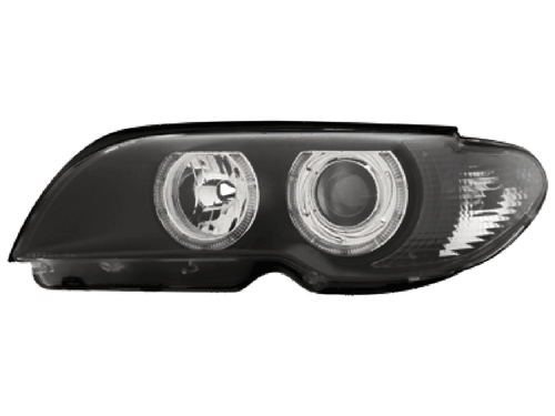 Headlights for BMW 3 Series E46 03-06 COUPE CABRIO Angel Eyes Black FreeShip US  - Bild 9 von 14