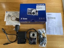 OLYMPUS DIGITAL CAMERA X-935 12.0MP BLACK WITH BATTERY/CHARGER AND MORE