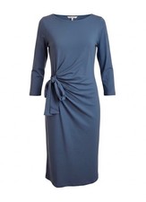 Strandfein Uta Raasch Desingermode Kleid Jersey 3/4 Arm MARINE Grösse 36 Neu