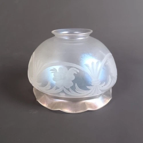 Vintage Steuben Hanging Iridescent Art Glass Shade 2.25" Fitter