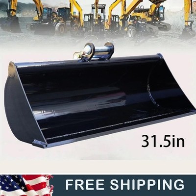 31.5in Plain Bucket Attachment for 1-1.5Ton Mini Excavator with Pin 800mm Bucket