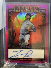 Liam Peterson #AWA-LP1⚾️2026 Metal⚡️Pink Shimmer⚡️Armed/Dangerous⚡️AUTO⚡️5/6