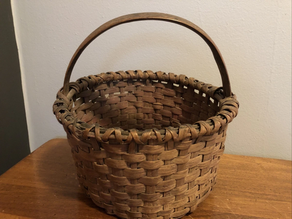 Antique Woven Basket In Collectible Baskets for sale | eBay