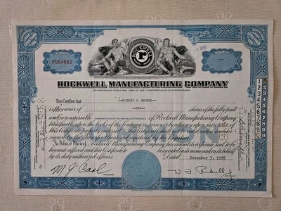 ROCKWELL MANUFACTURING COMPANY - 1 SHARES - (PO64662) - Bild 1 von 2